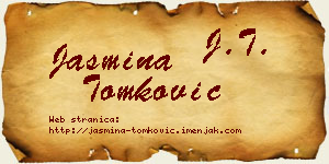 Jasmina Tomković vizit kartica